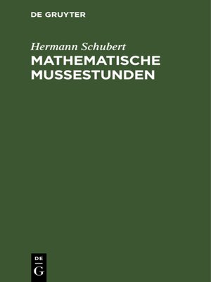 cover image of Mathematische Mußestunden